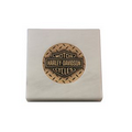 White Marble Recess Paper Weight (3"x5/8"x3")